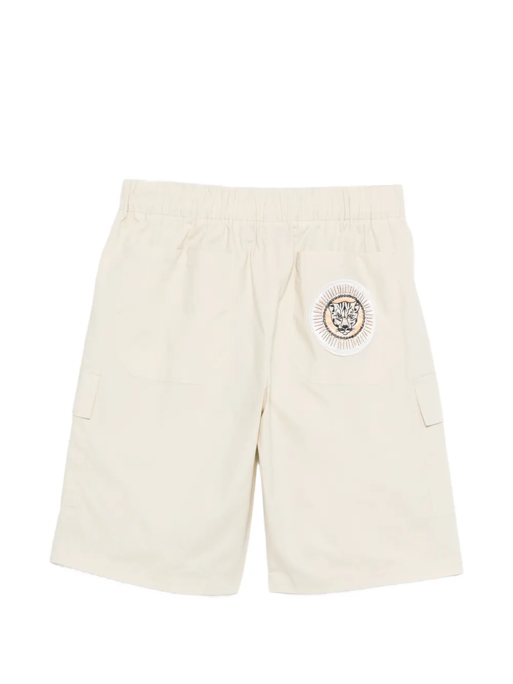  Just Cavalli Buckle-belt Cargo-pocket Shorts - Neutrals 