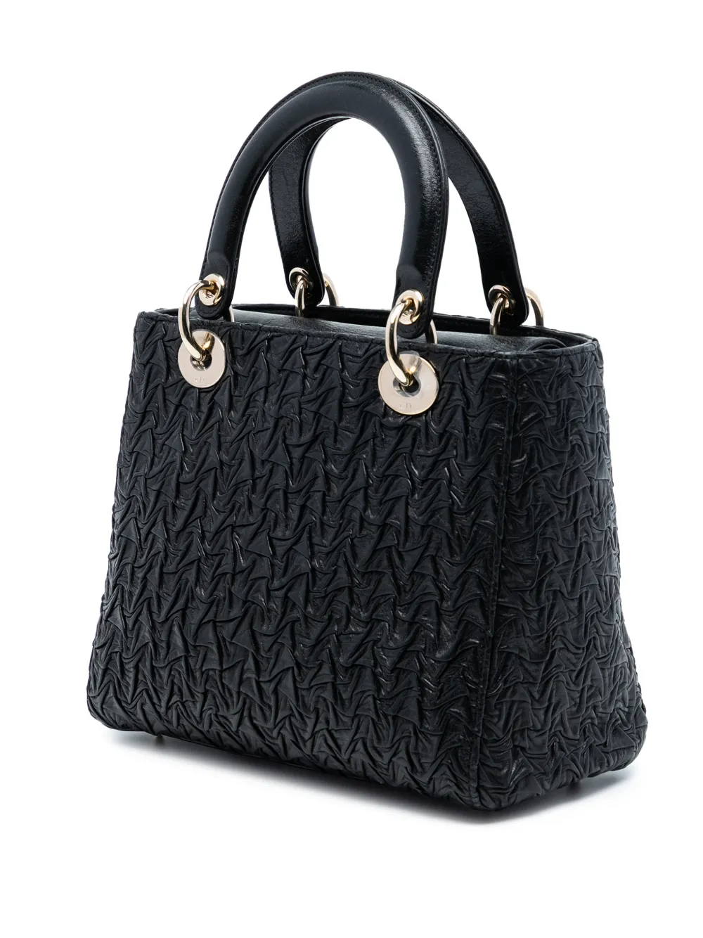 2019 Medium Wavy Crinkled Lambskin Lady Dior Satchel