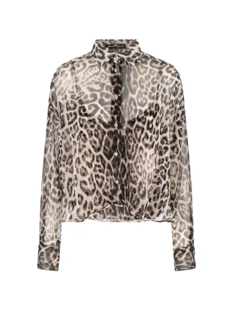 Ermanno Scervino animal-print long-sleeve shirt