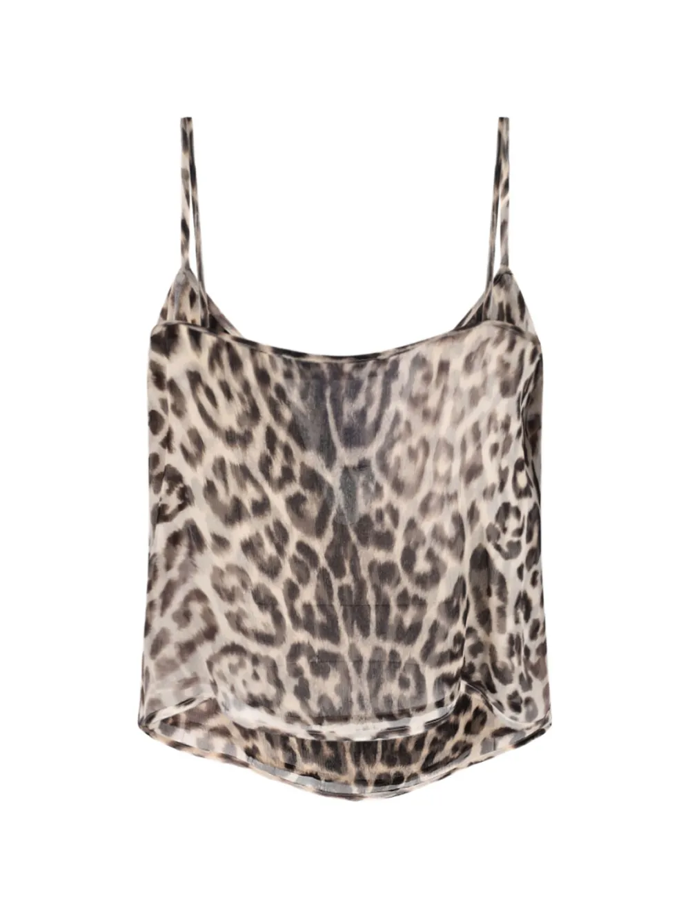 Ermanno Scervino blouse met dierenprint Beige