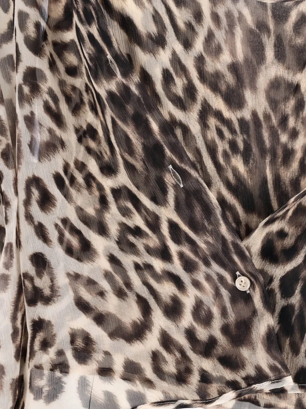 Ermanno Scervino blouse met dierenprint Beige
