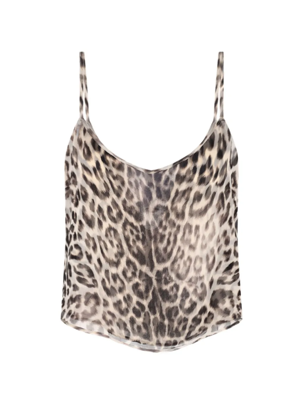Ermanno Scervino blouse met dierenprint Beige