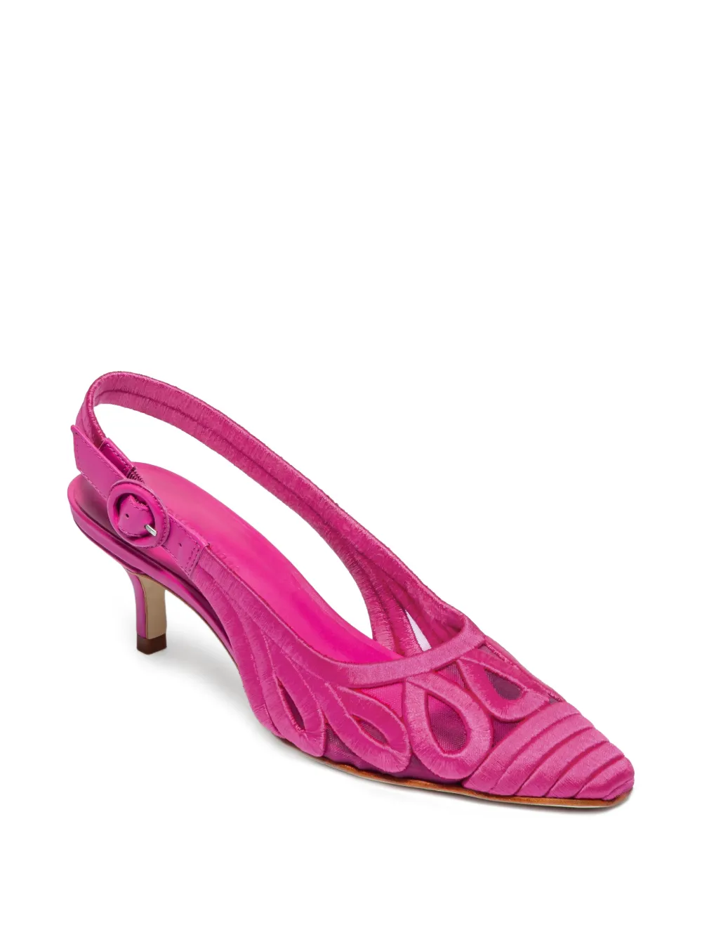  Bernardo Madinah Cut-out Slingback Pumps - Pink 