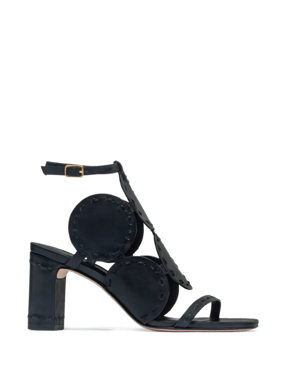 Bernardo Sandali New Moon con applicazione - Nero