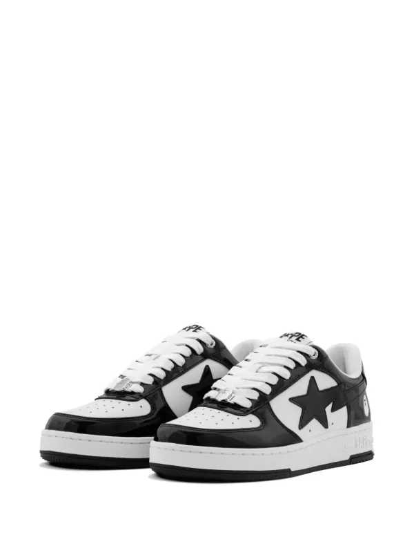 A BATHING APE® Bape STA Patent Leather Sneakers | Black | FARFETCH