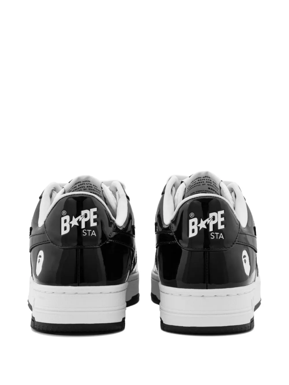 A BATHING APE Bape STA lakleren sneakers Zwart
