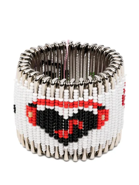 Chopova Lowena beaded safety-pin bracelet