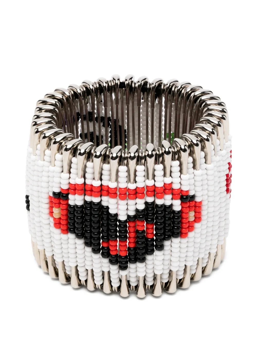 Chopova Lowena beaded safety-pin bracelet - Argento