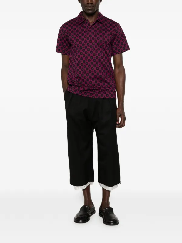 Comme Des Garçons Homme Plus ジオメトリック ポロシャツ | パープル