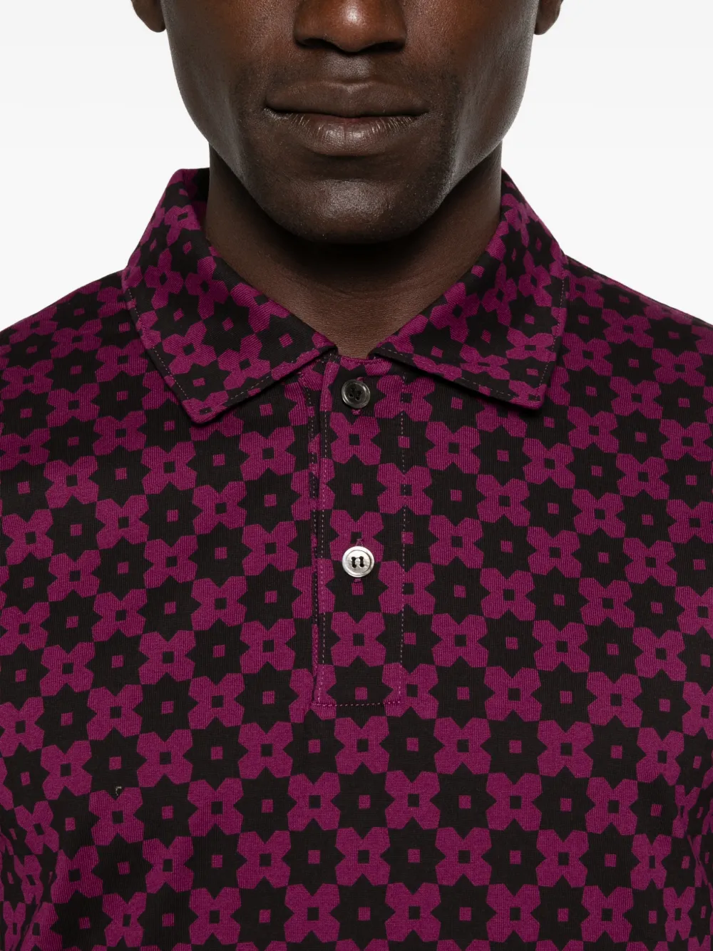 Comme Des Garçons Homme Plus ジオメトリック ポロシャツ | パープル