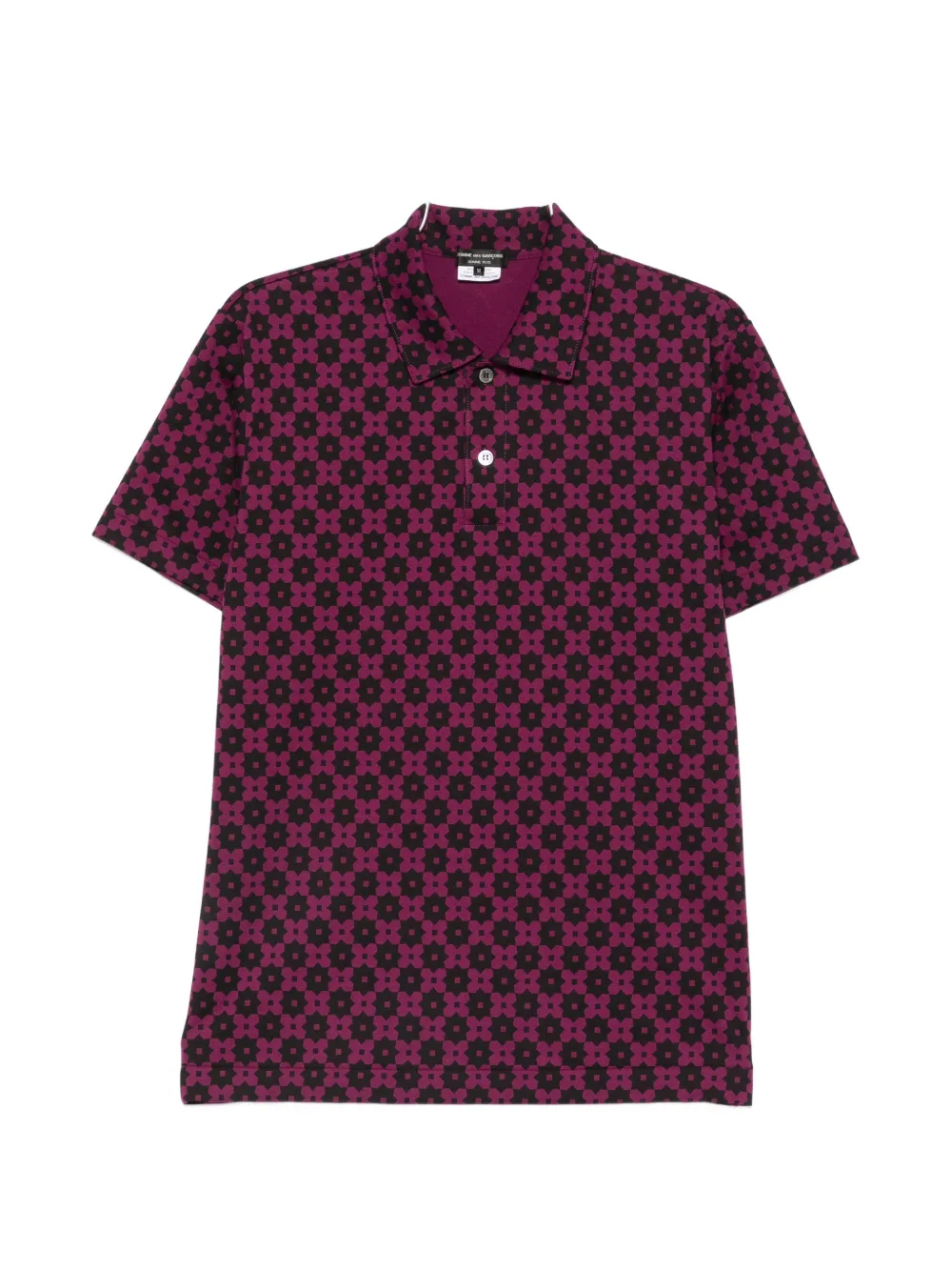 Comme des Garçons Homme Plus geometric-print polo shirt - Viola