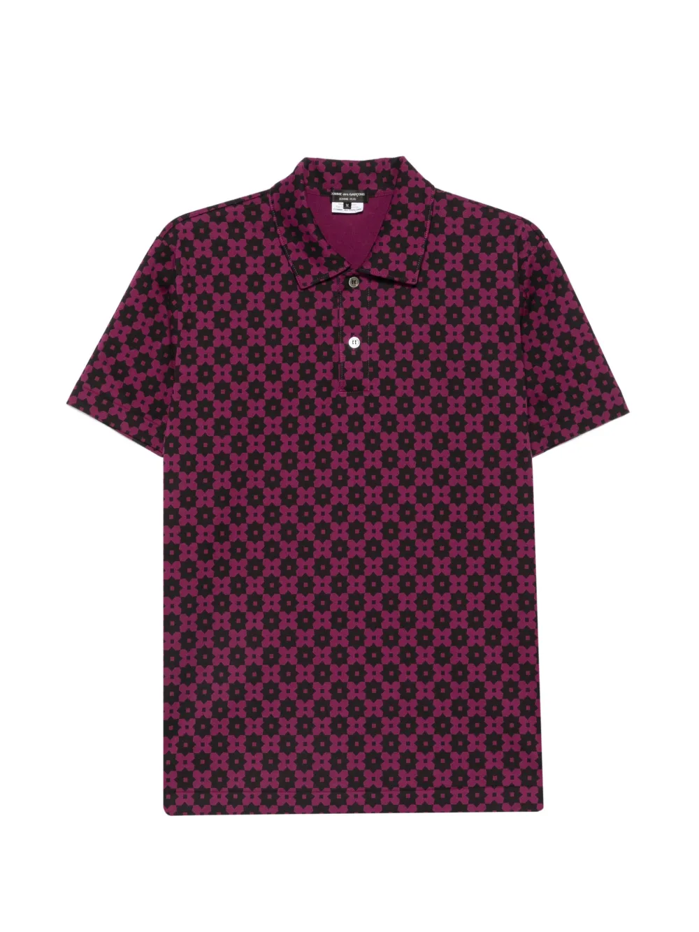 Comme des Garçons Homme Plus geometric-print polo shirt - Violett
