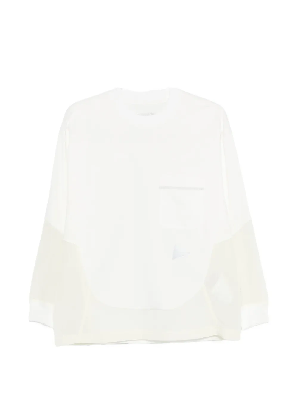 and Wander pocket long-sleeved T-shirt - Bianco
