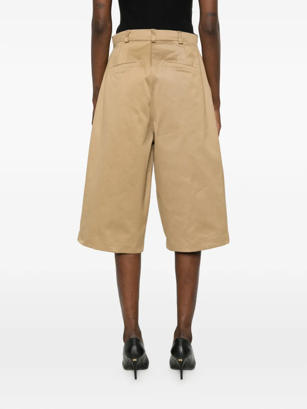 BATAKOVIC Belgrade Geplooide katoenen shorts Beige