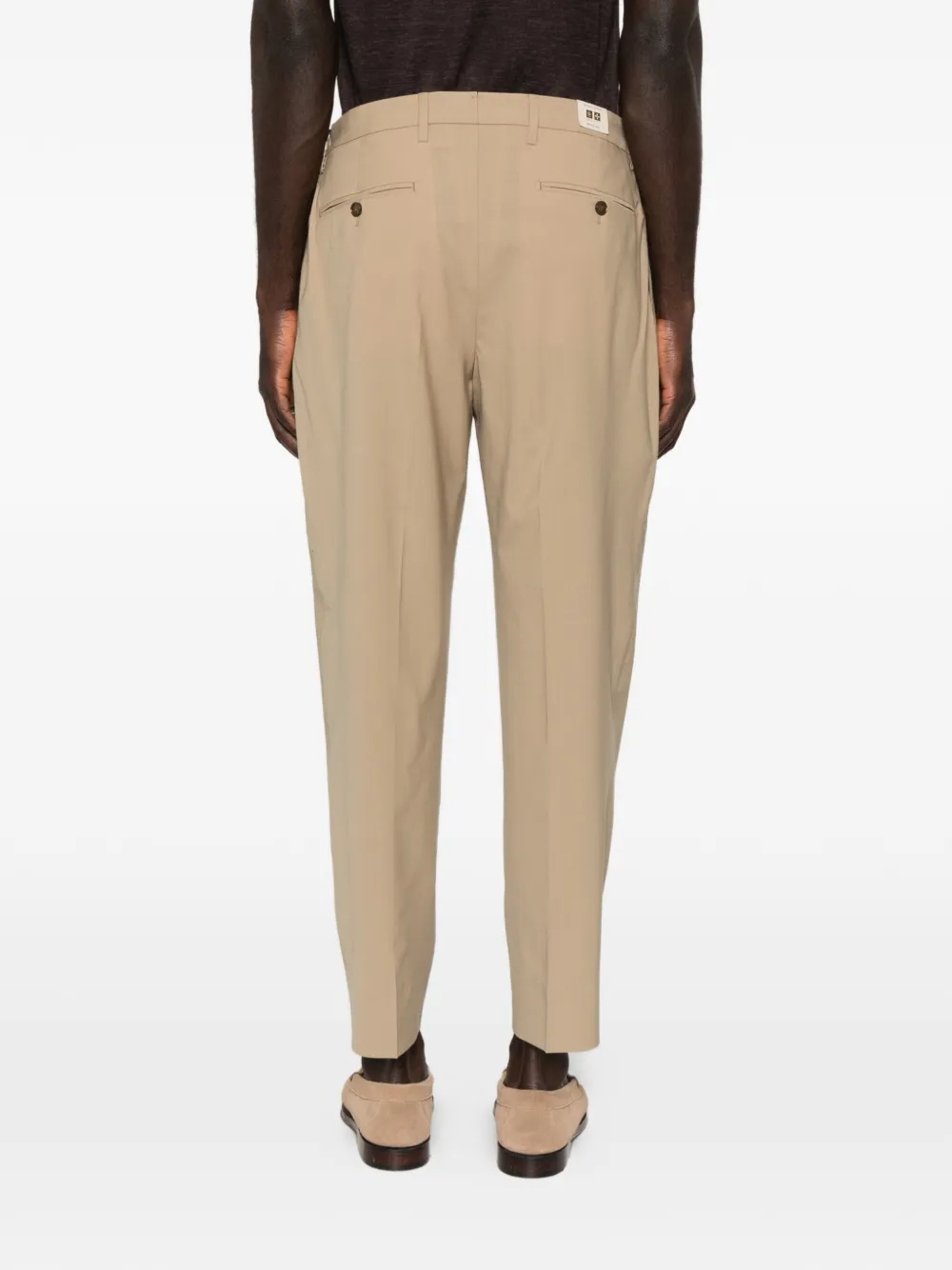 Briglia 1949 Plooibroek met toelopende pijpen Beige