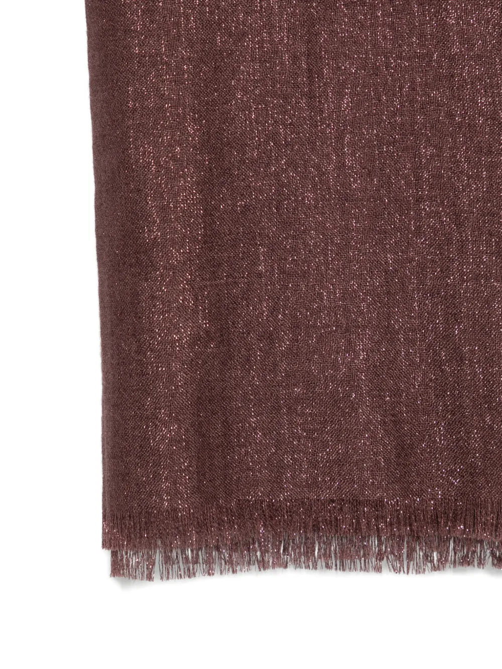  Brunello Cucinelli Bufanda Con Flecos - Marrón 
