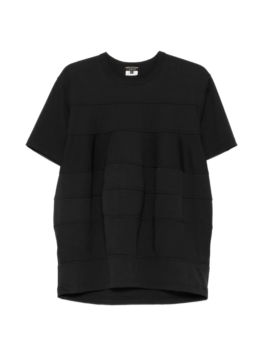 Comme des Garçons Homme Plus panelled crew-neck T-shirt - Schwarz