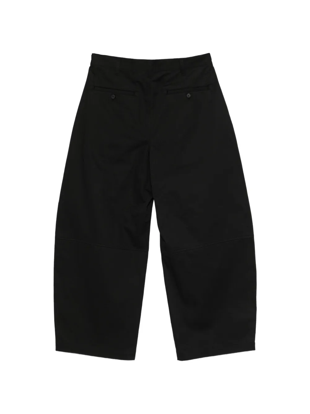 Comme des Garçons Homme Broek met geplooid vlak Zwart