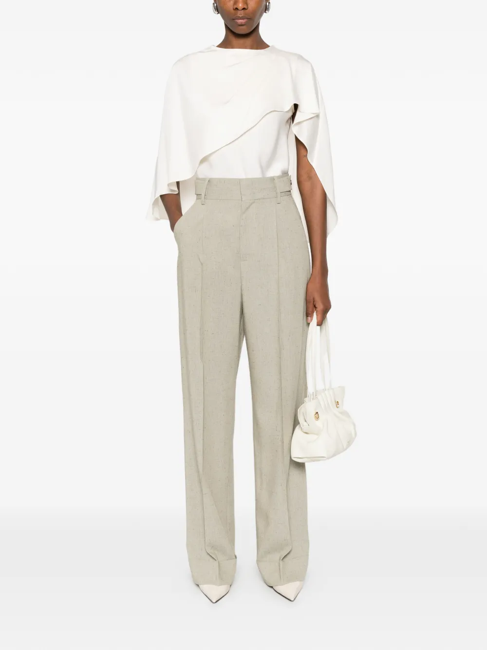 Alberta Ferretti Plooibroek Beige