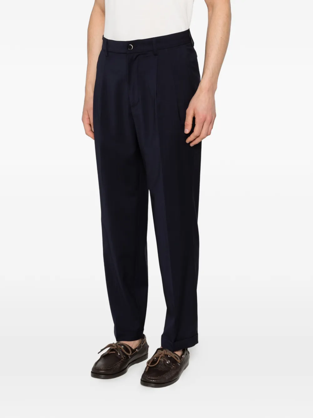  Barena Drapier Pleated Trousers - Blue 
