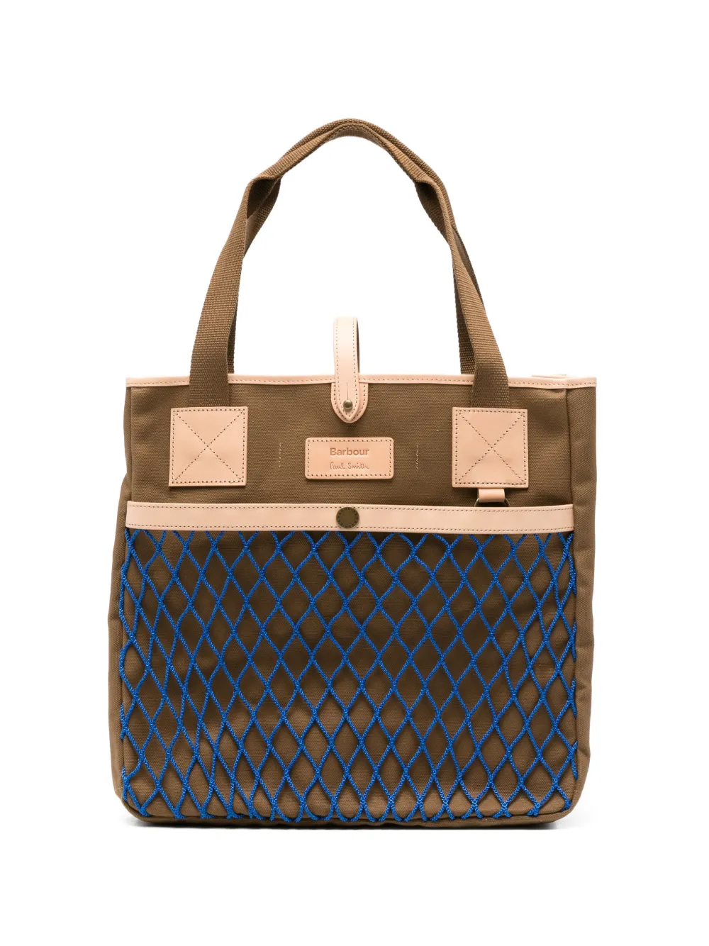 Barbour x Paul Smith logo-patch tote bag - Marrone