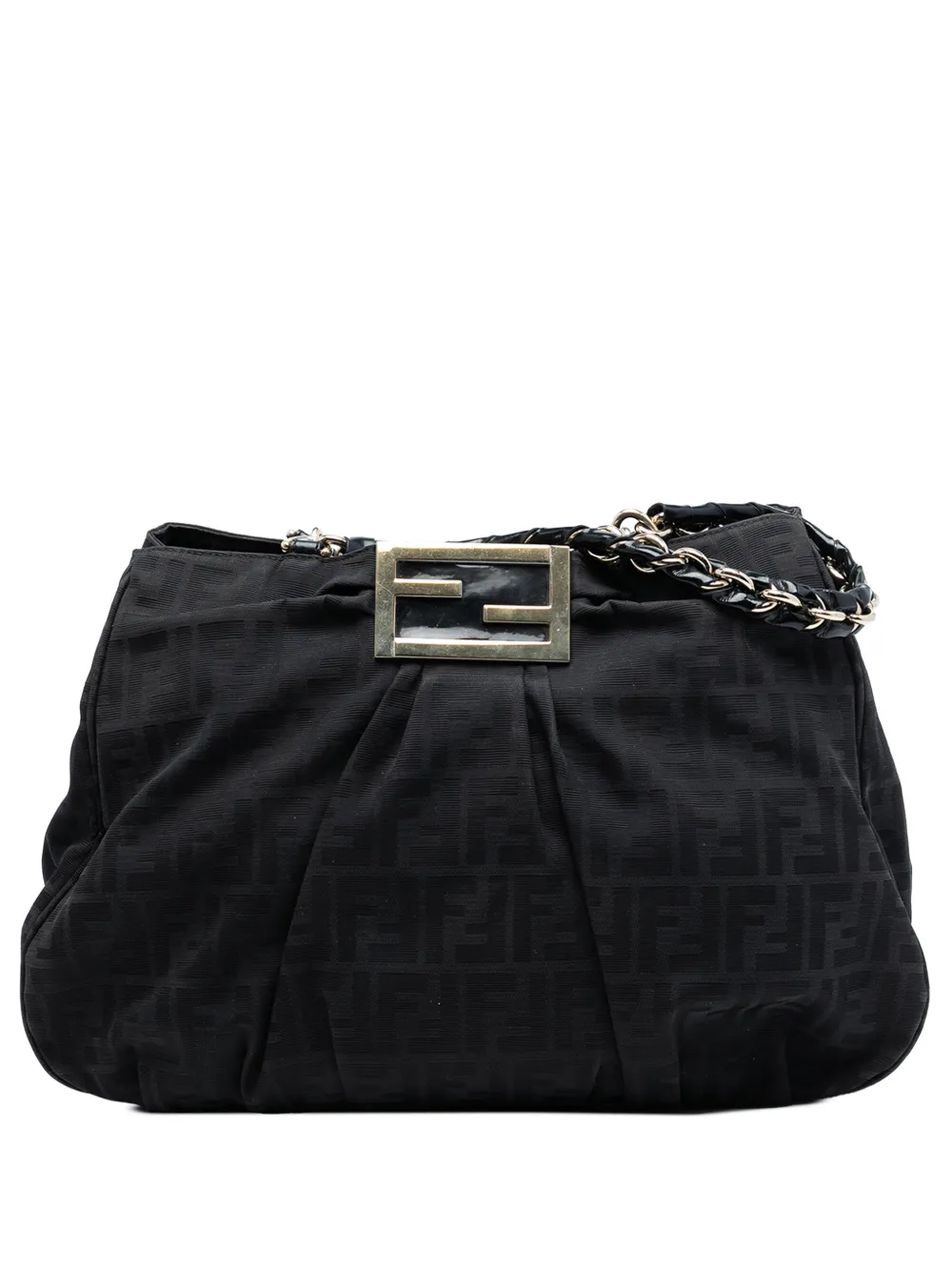 Fendi Pre-Owned Borsa a spalla Mia grande in tela con motivo Zucca 2000-2010 - Nero