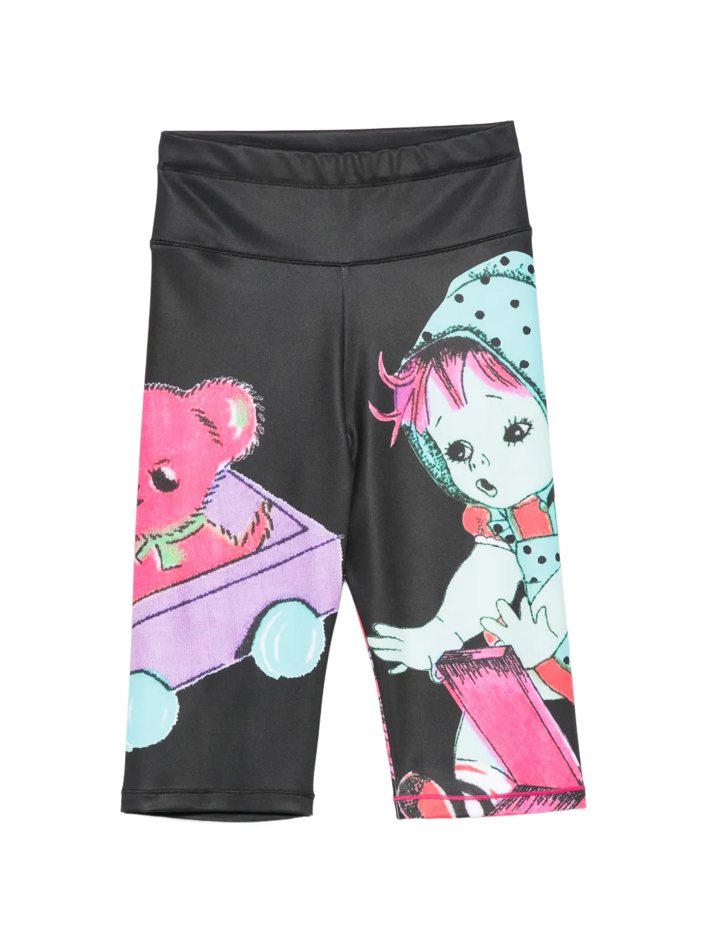 Chopova Lowena Oh NO printed bike shorts - Nero