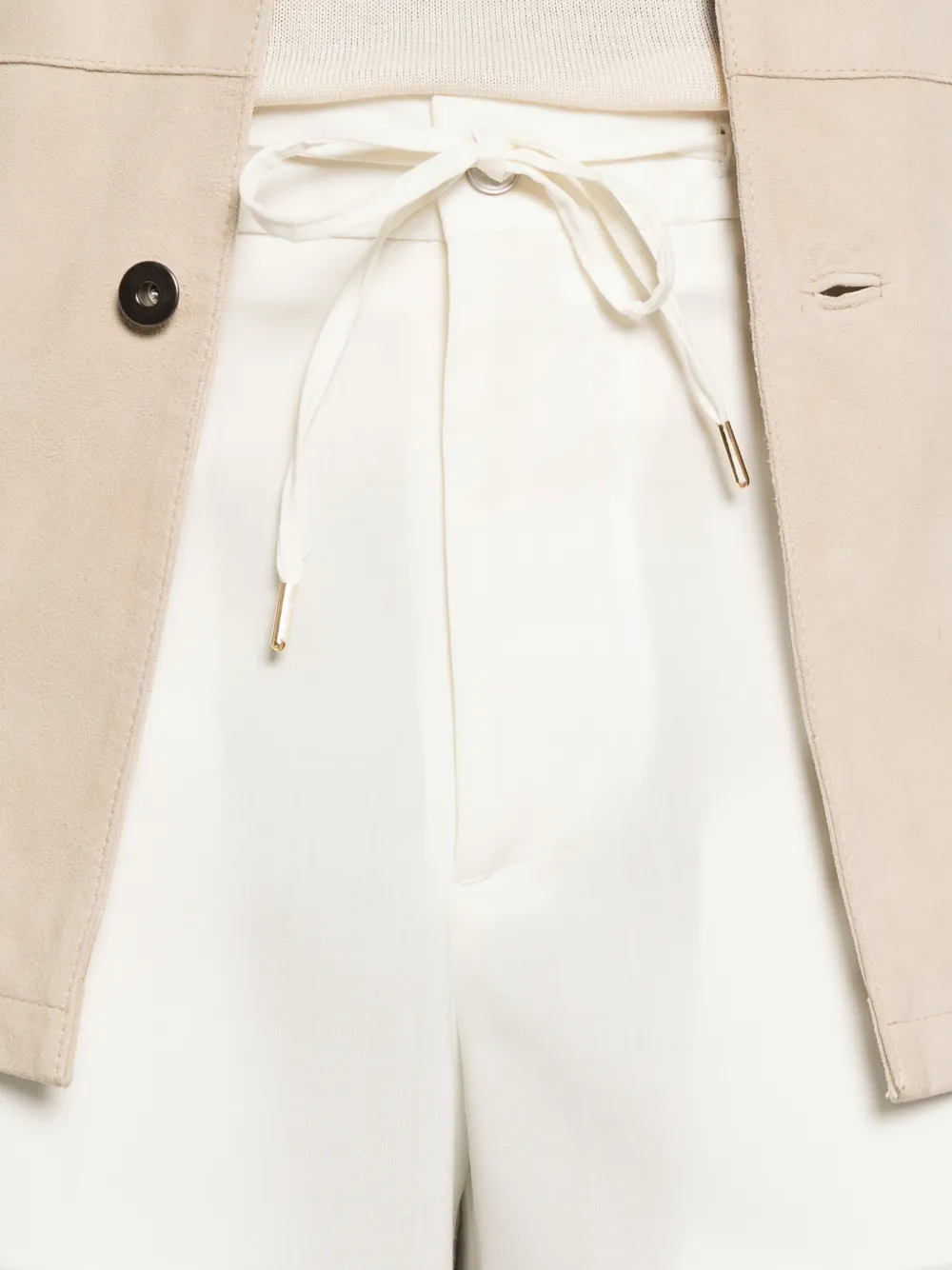 Briglia 1949 Cropped broek met trekkoord Wit