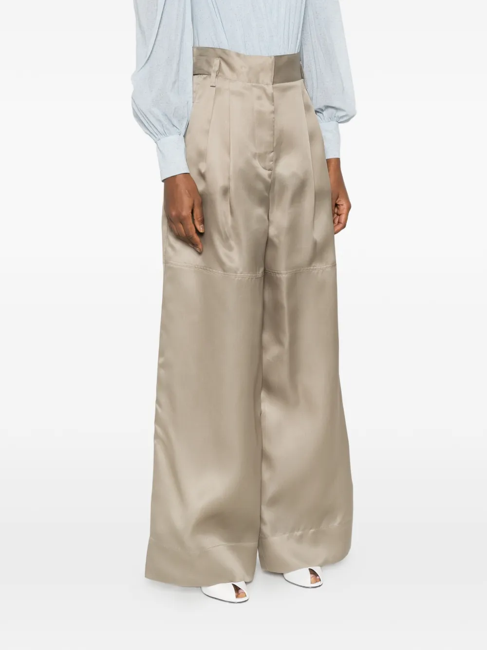 Alberta Ferretti Plooibroek Beige