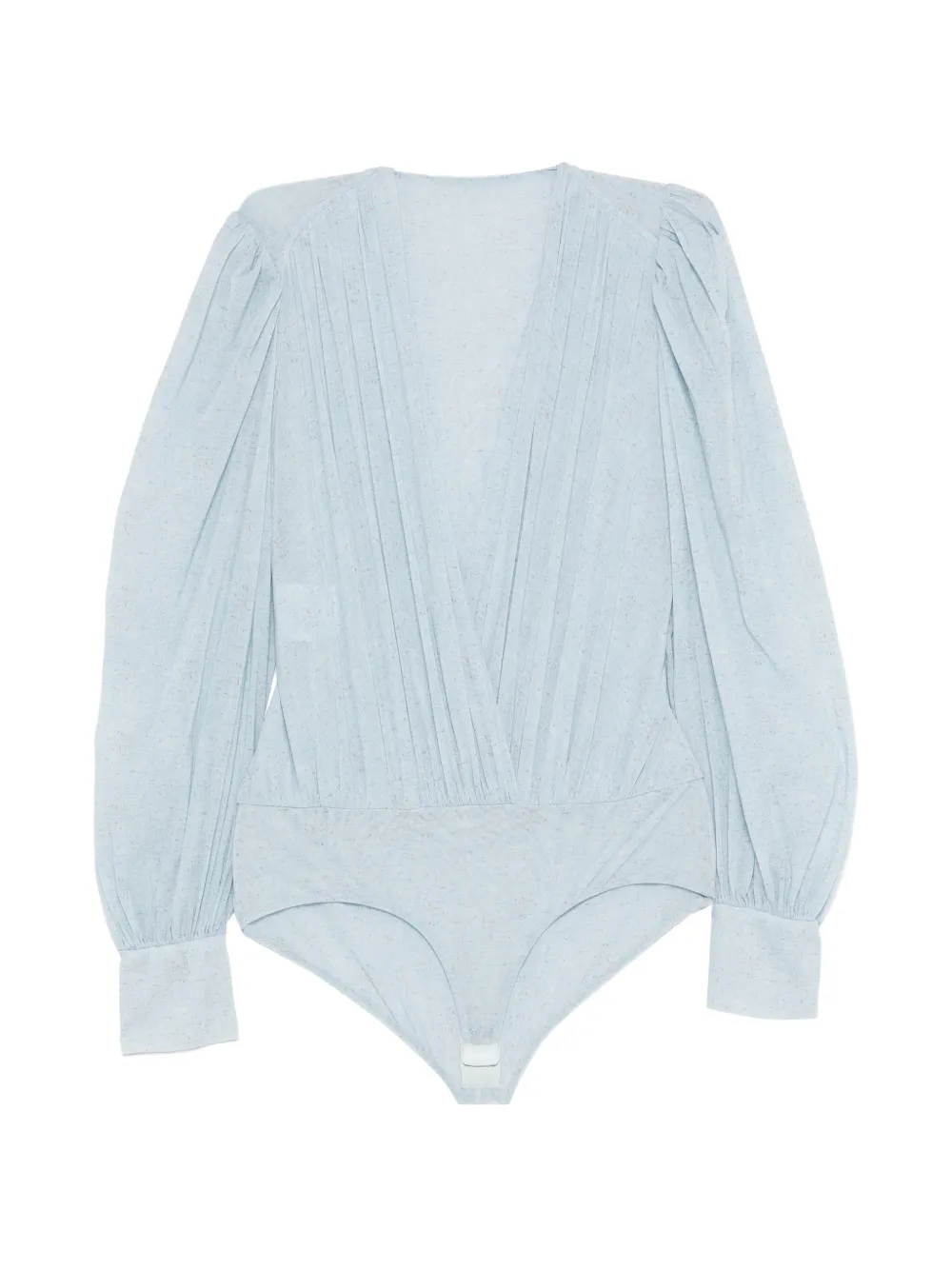 Alberta Ferretti V-neck pleated top - Blu