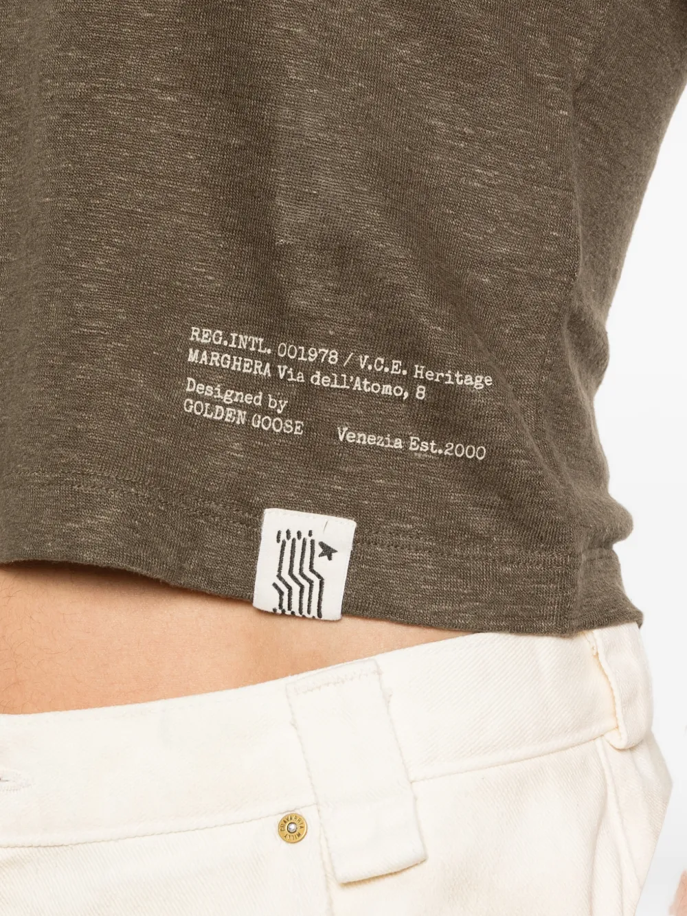 Golden Goose Mara tanktop met tekst Bruin