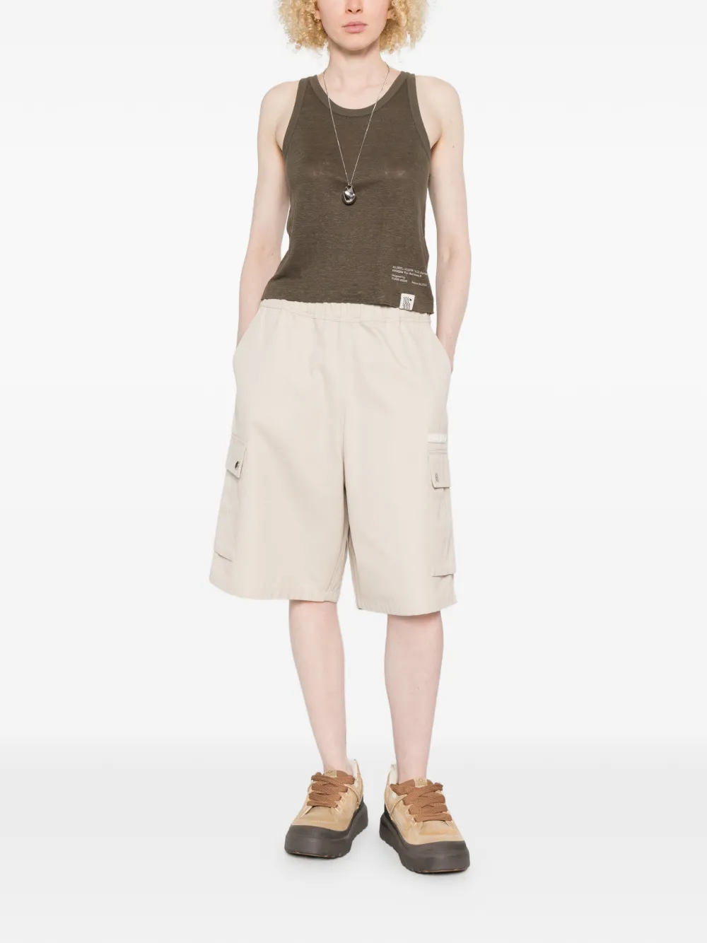 Golden Goose Mara tanktop met tekst Bruin
