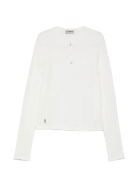 Carrer Lis Henley Classic buttoned long-sleeve T-shirt