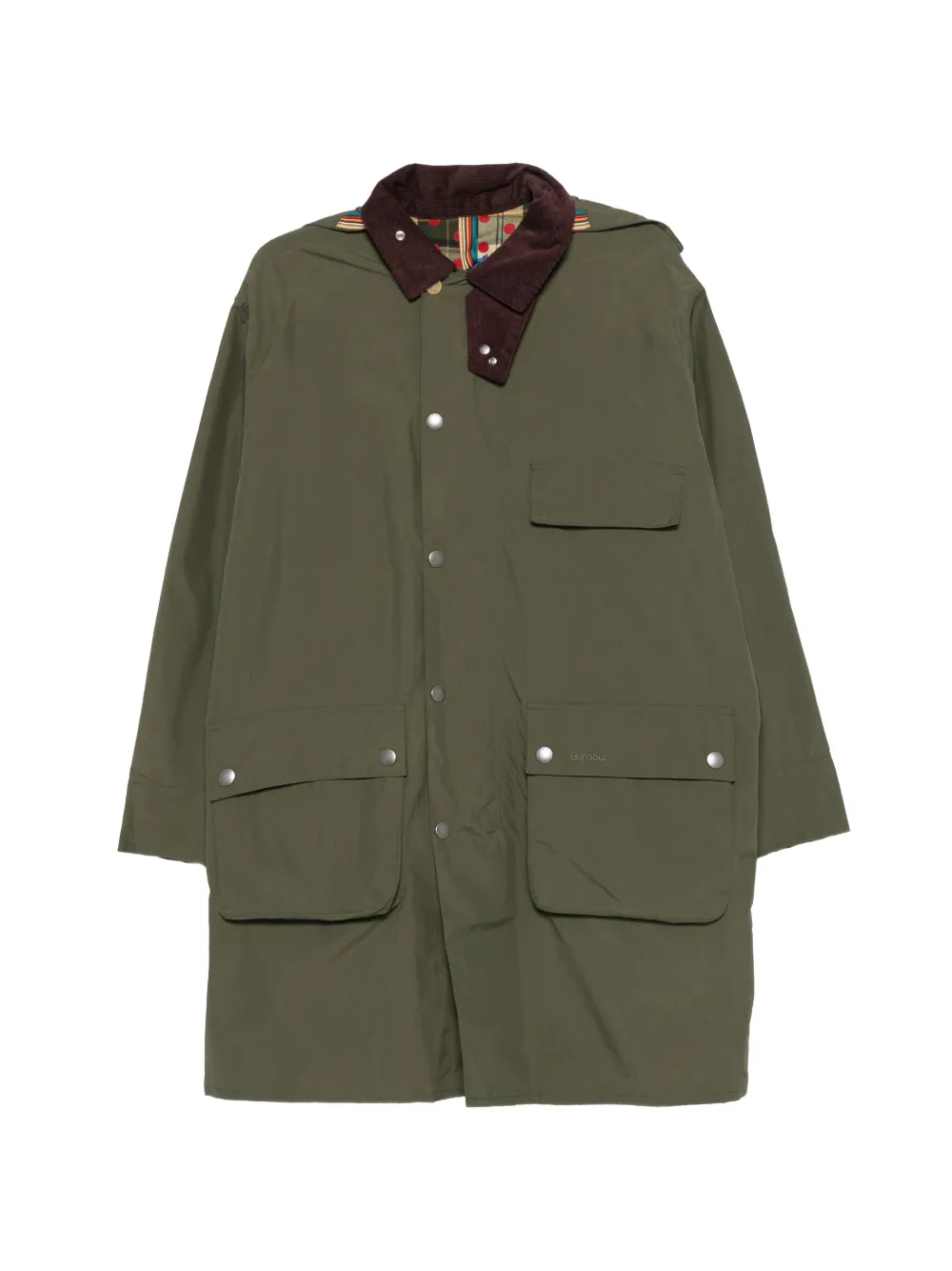 CHIARA D'ESTE x Paul Smith corduroy collar coat - Verde