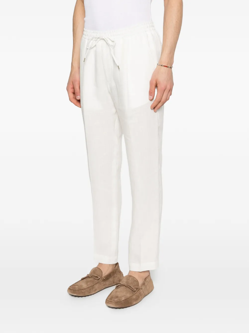 Briglia 1949 Broek met elastische tailleband Wit