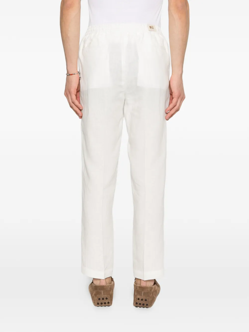 Briglia 1949 Broek met elastische tailleband Wit