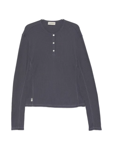 Carrer Lis Henley Classic buttoned long-sleeve T-shirt