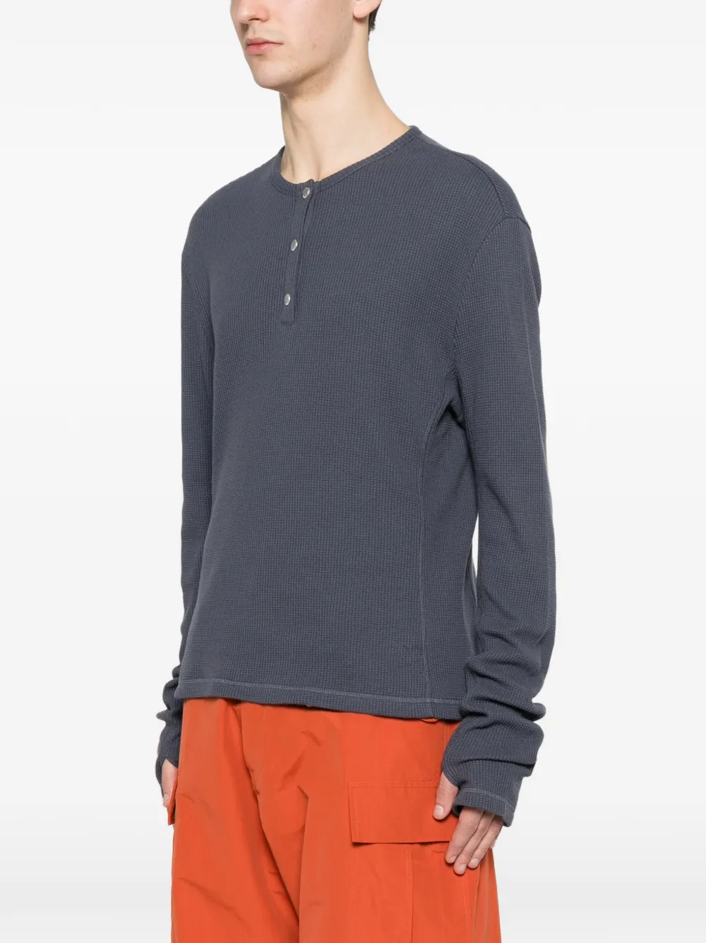  Carrer Lis Henley Long-sleeves Sweater - Blue 