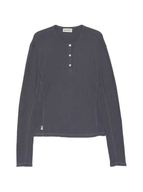 Carrer Lis Henley Classic buttoned long-sleeve T-shirt