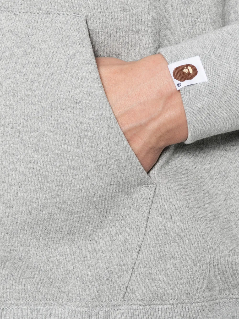 A BATHING APE Hoodie met logoprint Grijs