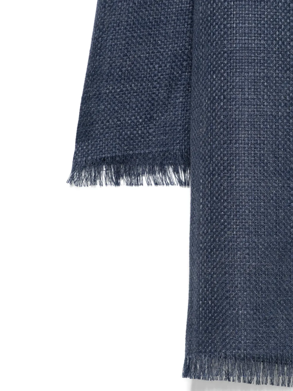  Brunello Cucinelli Fringed Scarf - Blue 