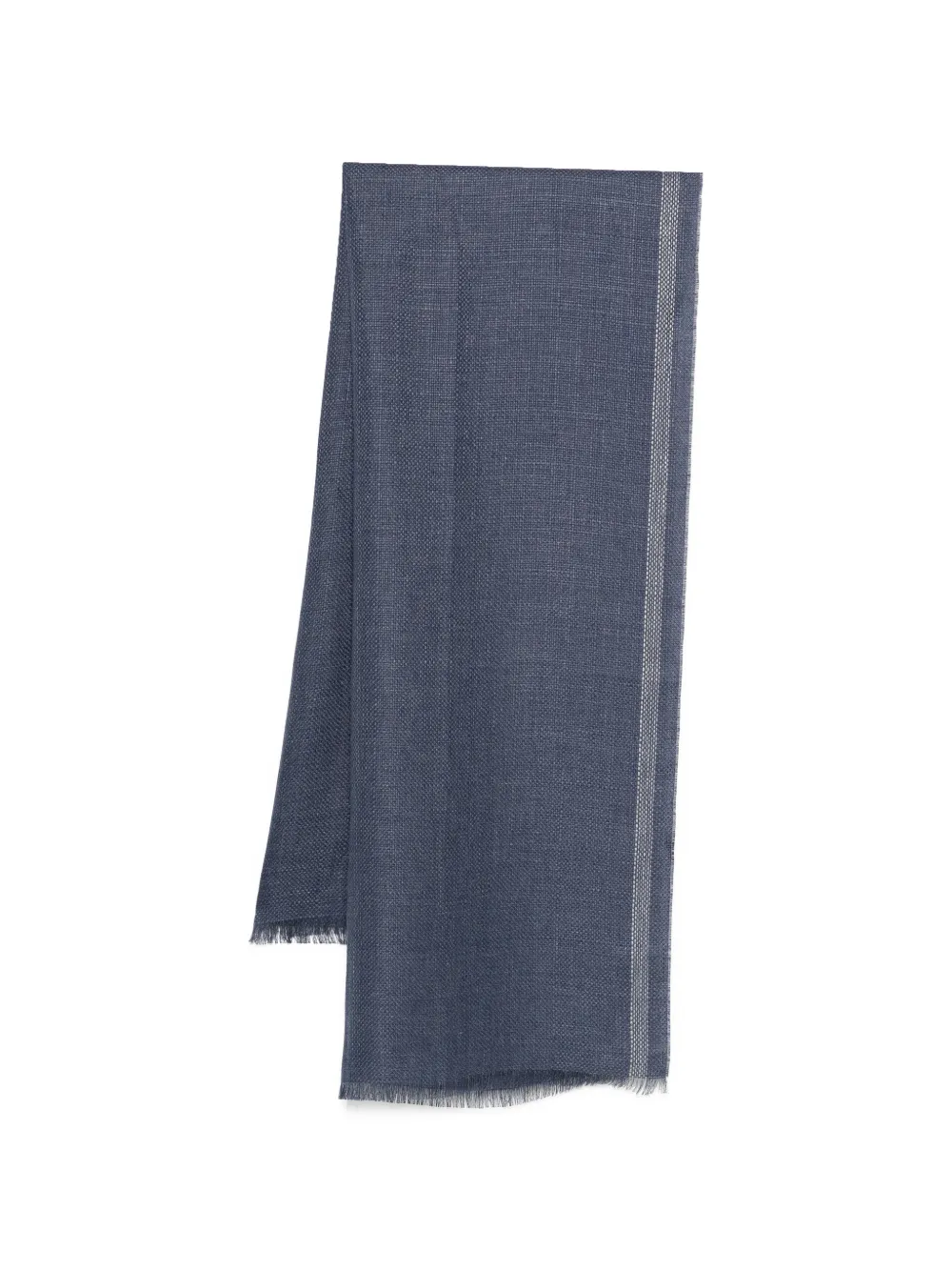 Brunello Cucinelli fringed scarf - Blu