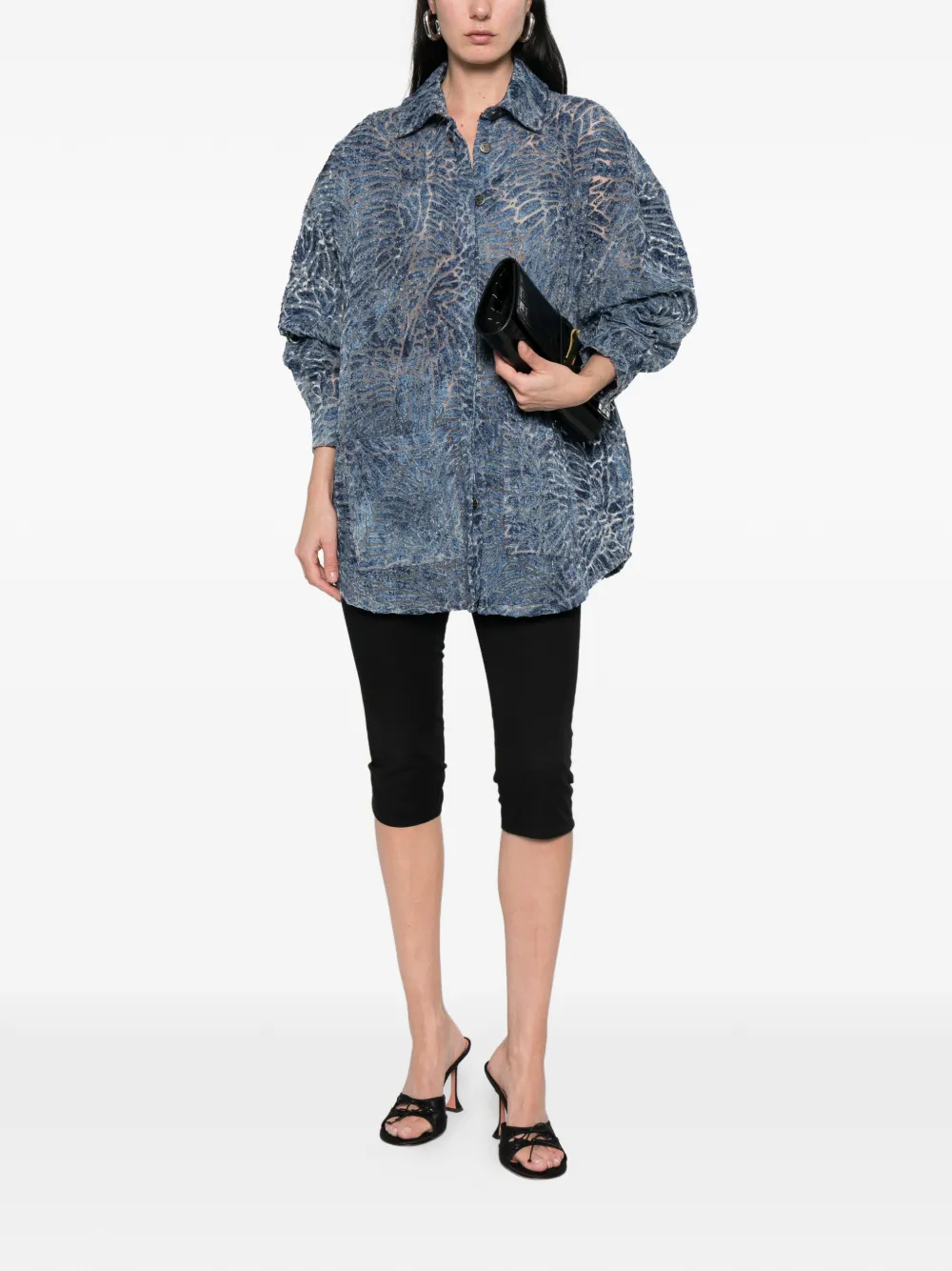  Giuseppe Di Morabito Patterned Shirt - Blue 