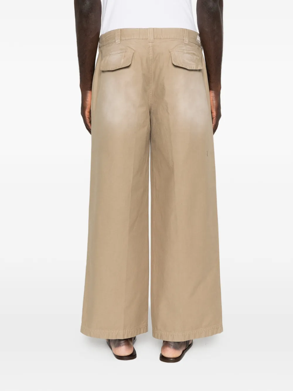 ERL Broek met riemlussen Beige