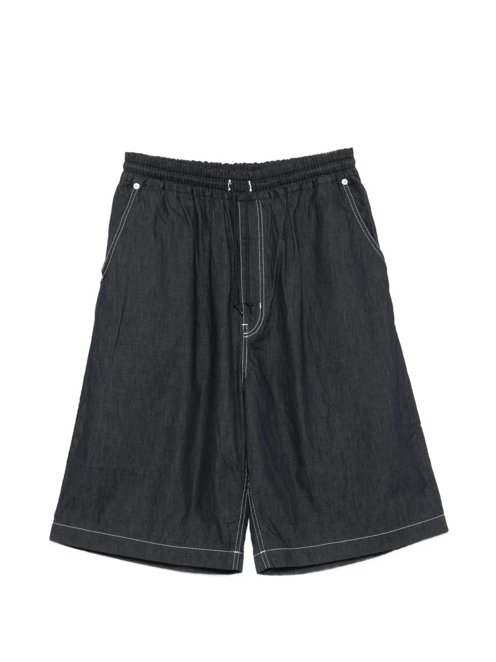 Comme des Garçons Homme contrast-stitch shorts - Nero
