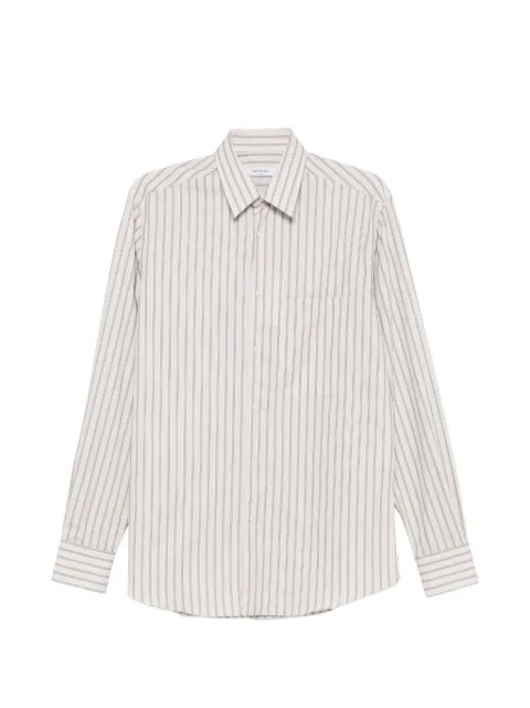 Greyed striped chest-pocket shirt