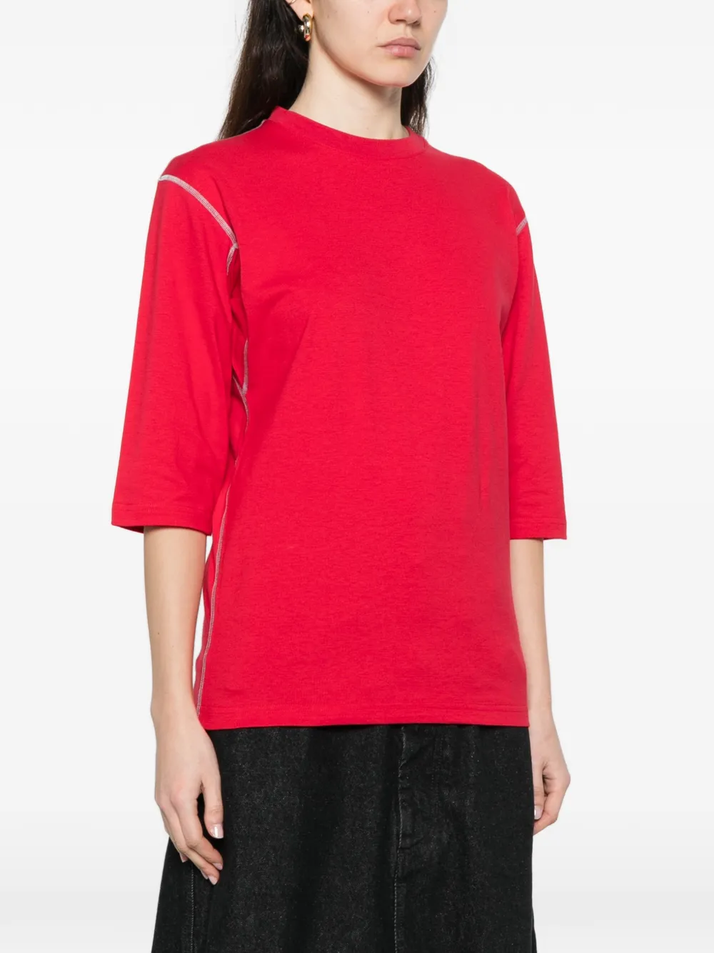  Gr10k Short-sleeve Topstitch T-shirt - Red 