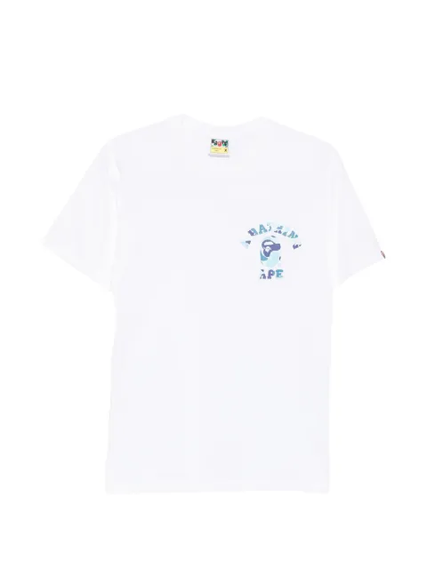 A BATHING APE® camo-print logo-print T-shirt
