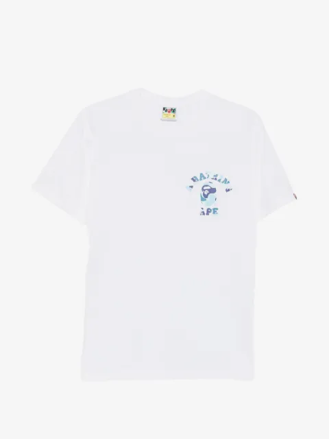 A BATHING APE® camo-print logo-print T-shirt