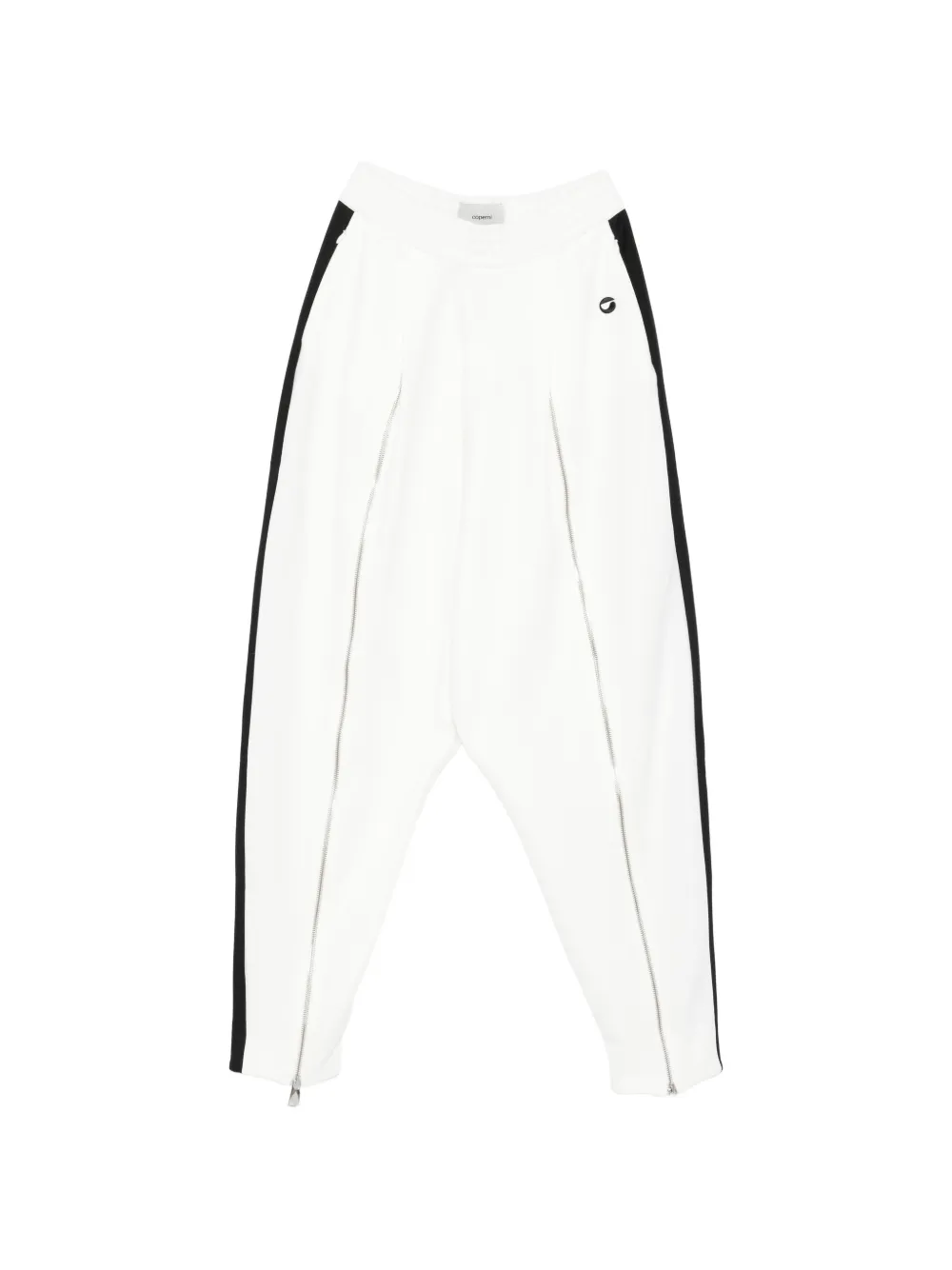 Coperni zip-embellished stripe trousers - Bianco